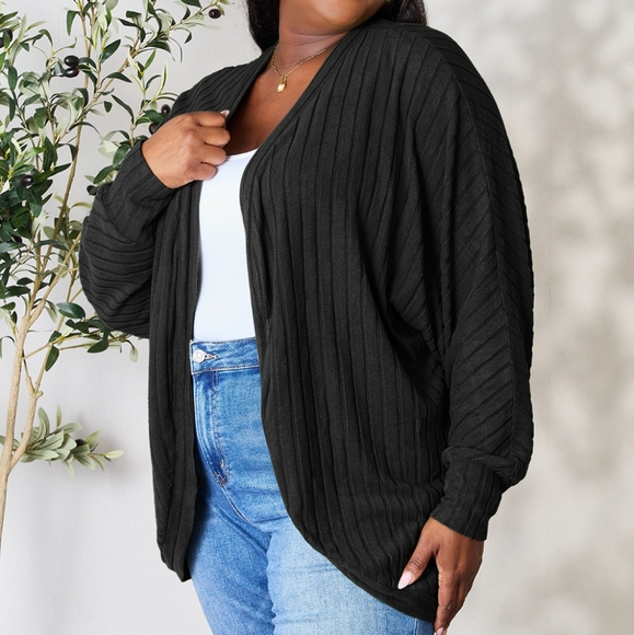 Ribbed Haven Cardigan - Black - Picture 5 of 10
